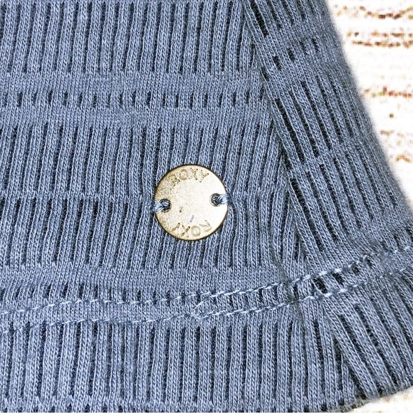 ROXY smocked top blue mini sundress with wide straps Size S - Picture 5 of 10